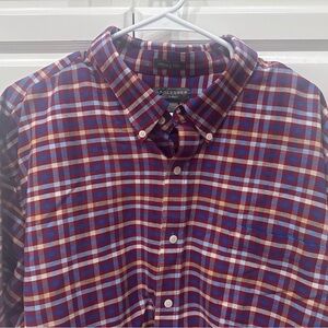 Saddlebred Red and Blue Plaid Button Down Shirt